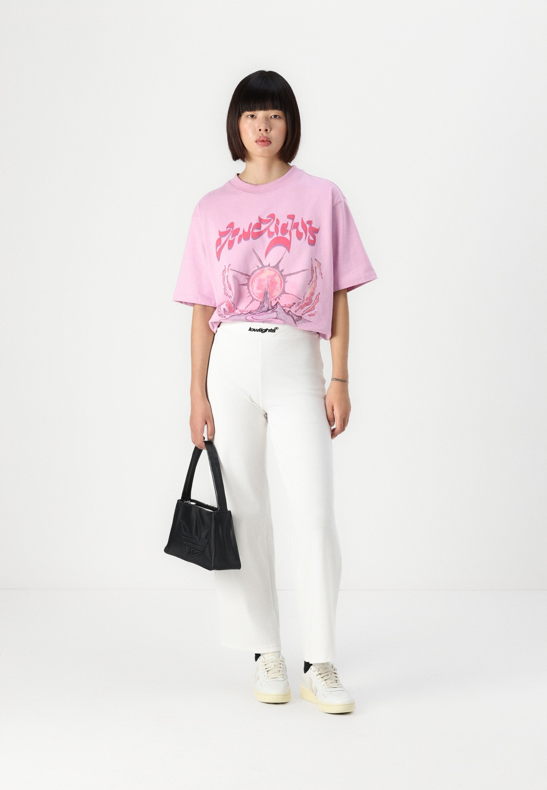 LOW LIGHTS STUDIOS® BASIC LOGO WOMAN WIDE LEG PANTS
