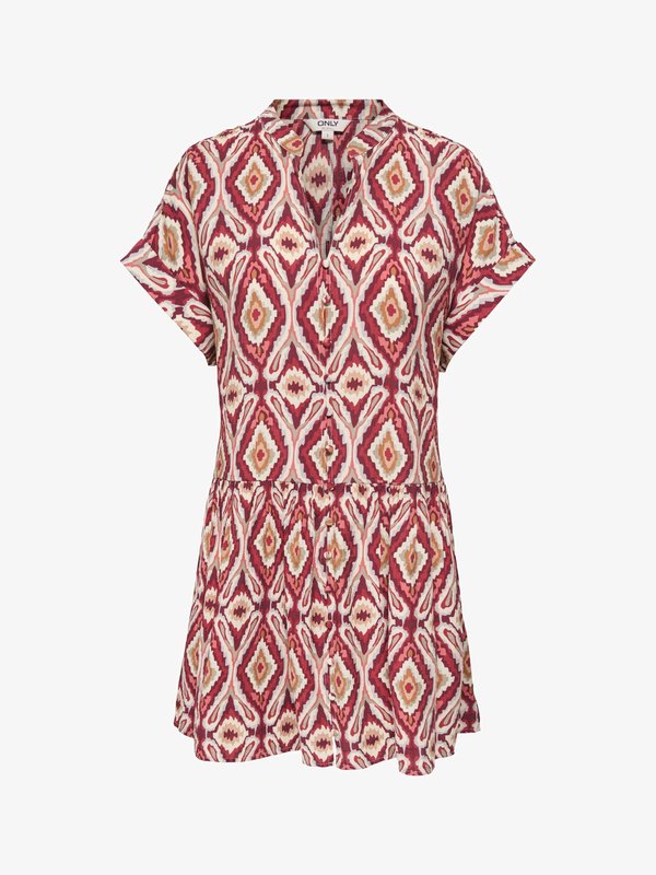 ONLY ONLELODY Short - Shirt dress - brick red