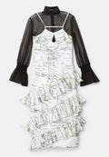 MIKAGE SHIN FRILL LAYERED CAMI DRESS 2-IN-1