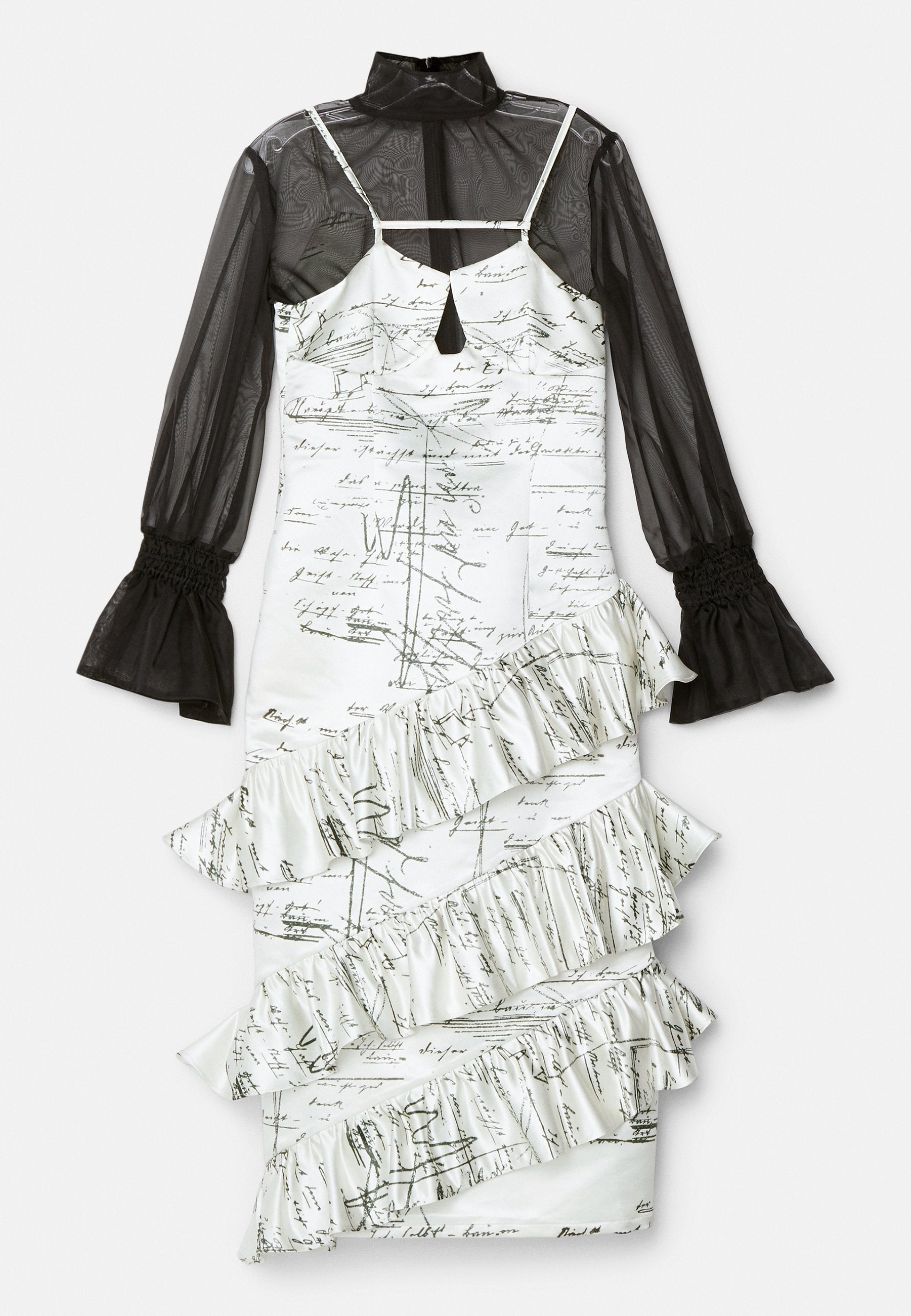 MIKAGE SHIN FRILL LAYERED CAMI DRESS 2-IN-1