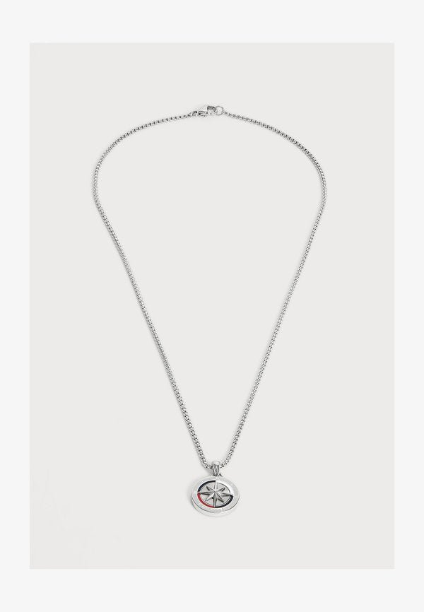 Tommy Hilfiger COMPASS - Necklace - silver-coloured