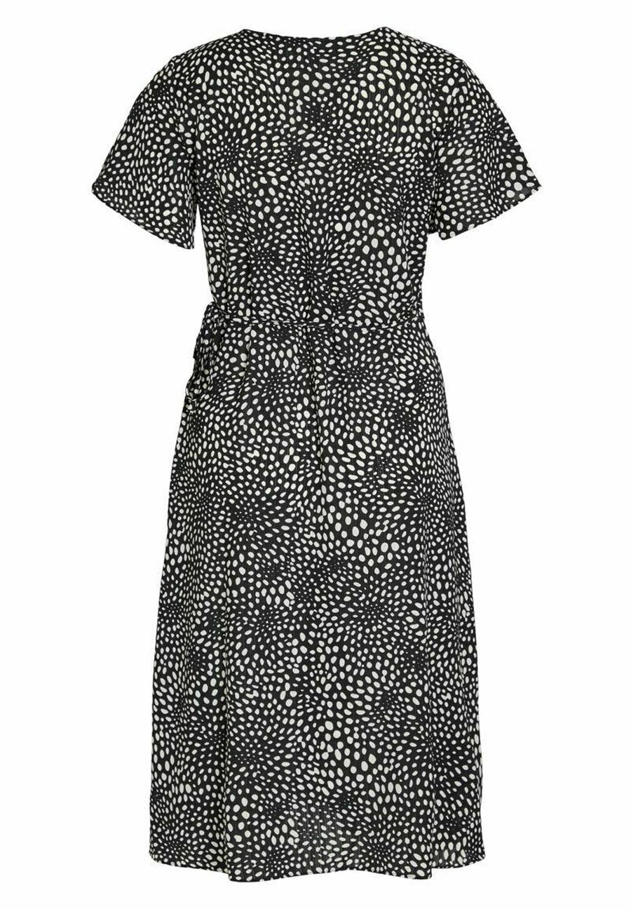 VILA VILOVIE S/S WRAP MIDI DRESS - NOOS