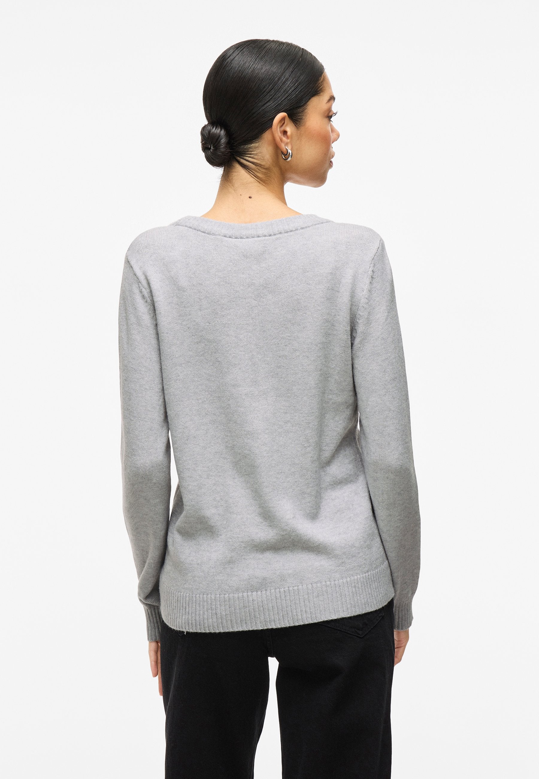 VILA VIRIL O-NECK L/S KNIT TOP - NOOS