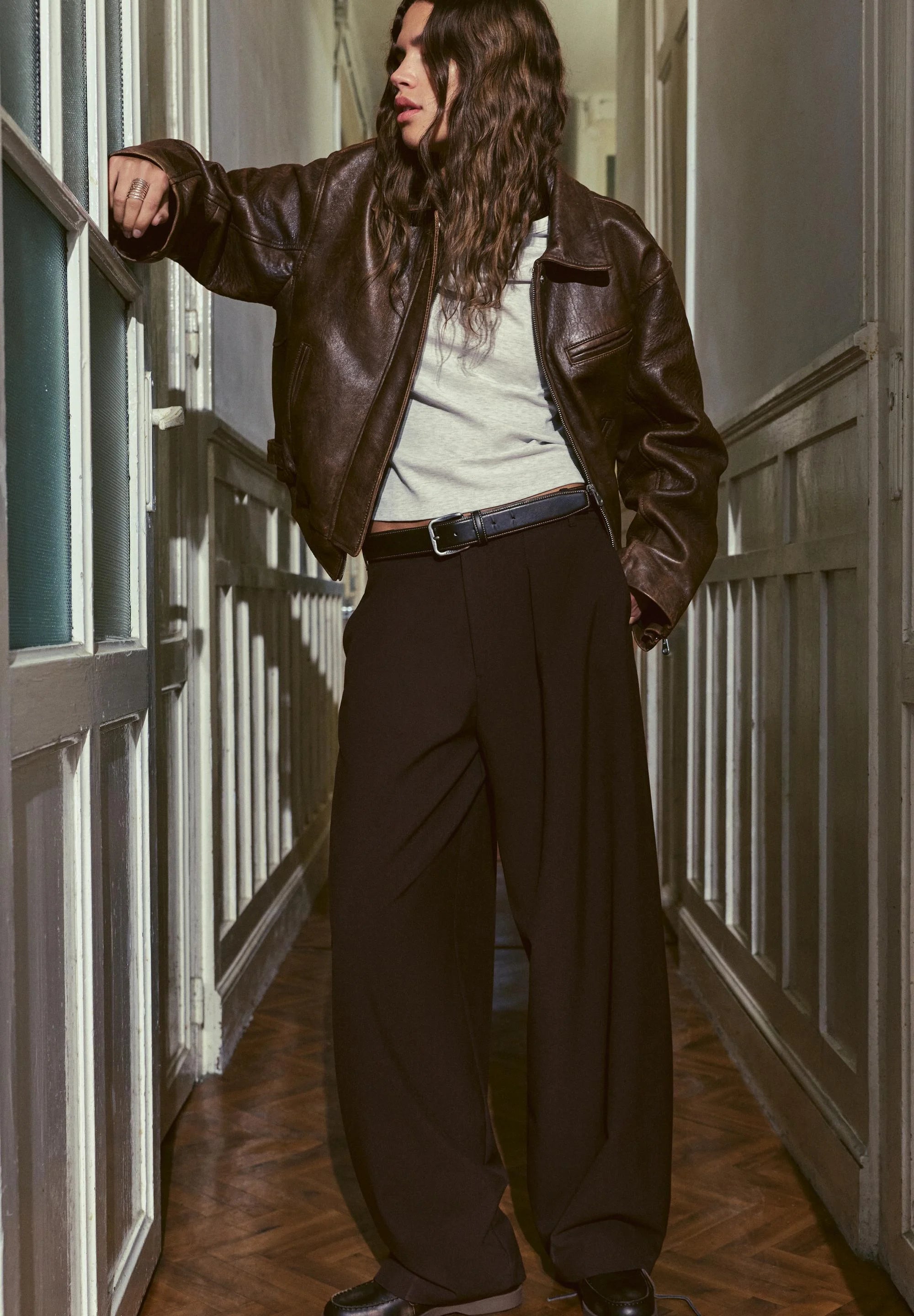 PULL&BEAR Trousers - brown