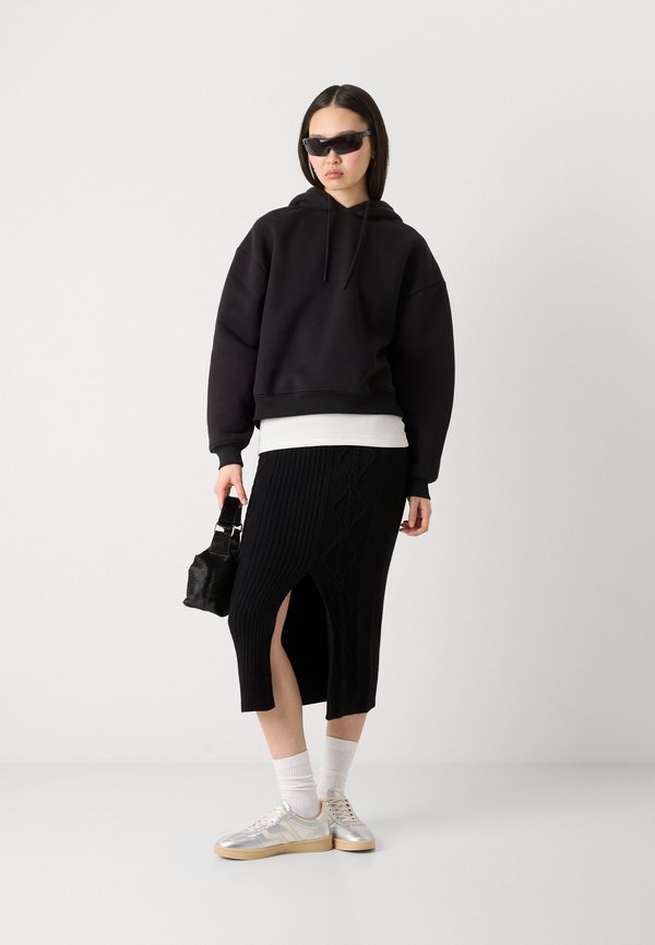 DKNY CABLE MIDI SKIRT WITH VENT AT FRONT BODY