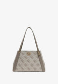 Guess KARNILLA GIRLFRIEND CARRYALL - Handbag - dark taupe logo