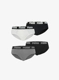 Puma 4ER PACK - Briefs - weiß   schwarz   grau