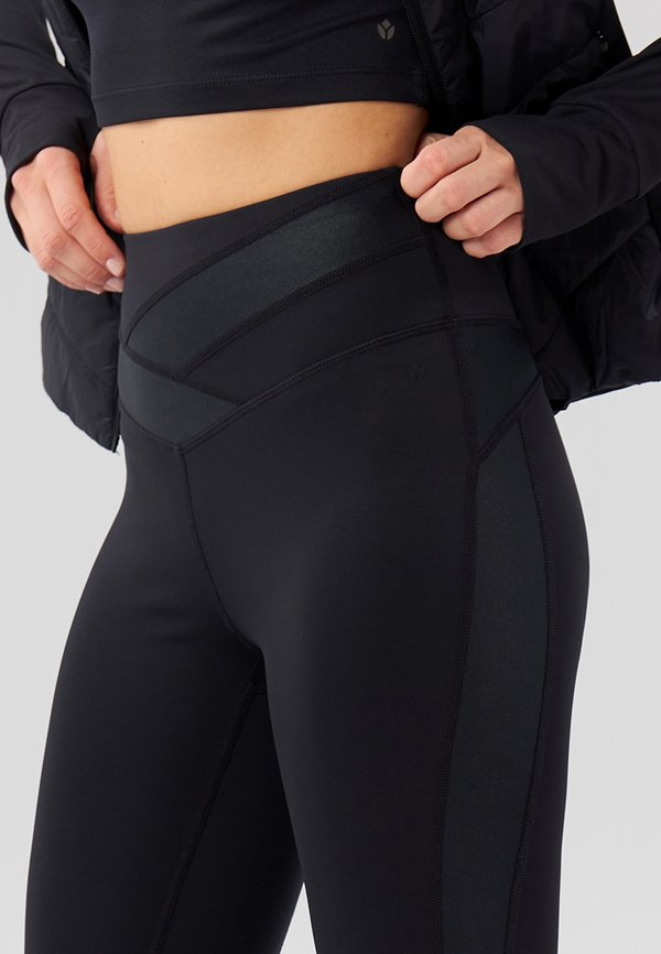 Even&Odd active FULL LENGTH HIGH RISE LEGGINGS WITH CONTRAST BANDAGE WAISTBAND