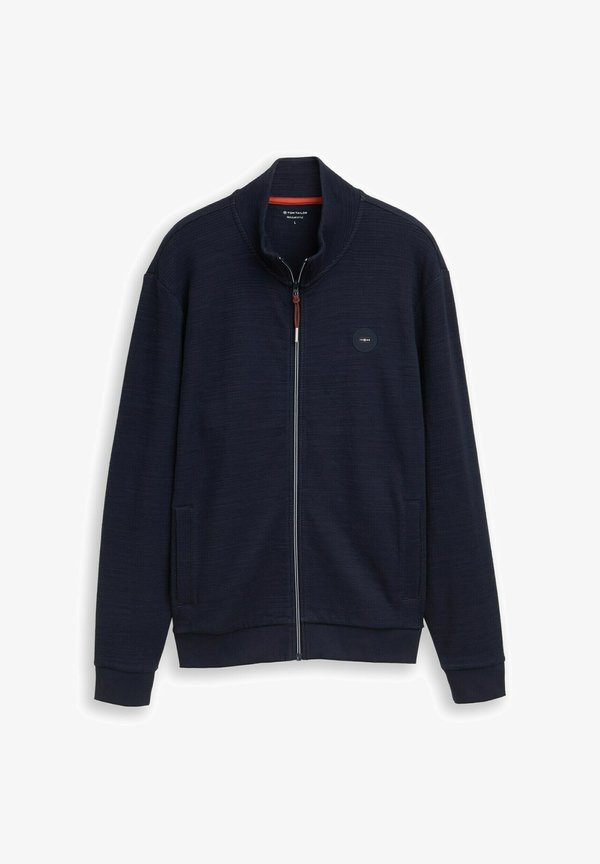 TOM TAILOR MIT LOGO-BADGE - Zip-up sweatshirt - sky captain blue