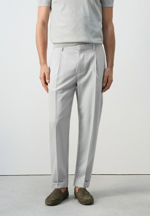 Mango Chinos - mottled light grey