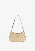 Guess EMELIE LOGO TOP ZIP SHOULDER  - Handbag - biscotti logo