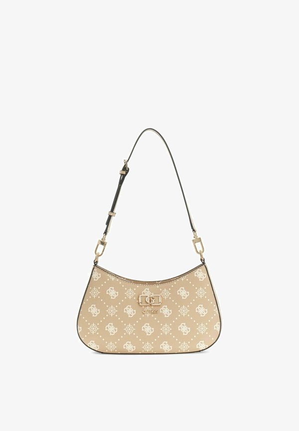 Guess EMELIE LOGO TOP ZIP SHOULDER  - Handbag - biscotti logo