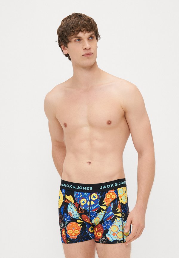 Jack & Jones JACSUGAR SKULL TRUNKS 3 PACK - Trunks - black/blazing yellow