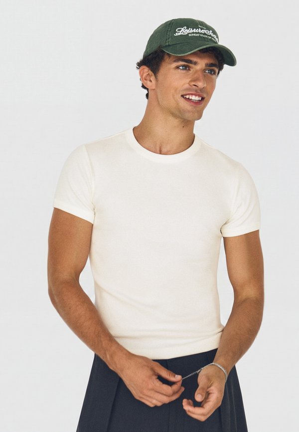 Bershka LETTERING - TSHIRT - Basic T-shirt - white