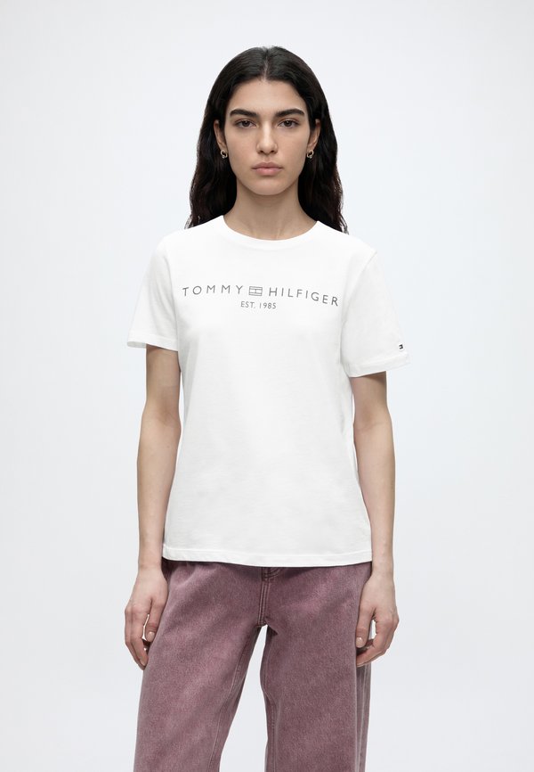 Tommy Hilfiger REG CORP LOGO  - Print T-shirt - white