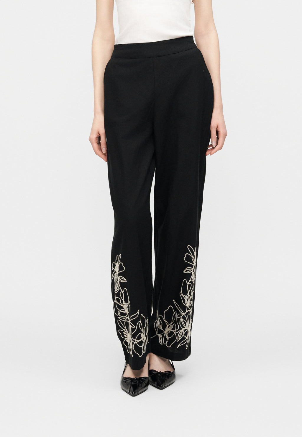 VILA VIPOLLI EMBROIDERED PANTS