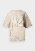 Nike Sportswear CHILL - Print T-shirt - cream/light bone/white