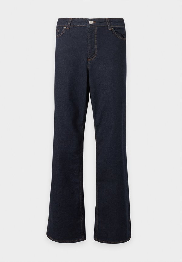 Vero Moda Curve VMCMARI TESSA MIX CUR - Wide Leg - dark blue denim