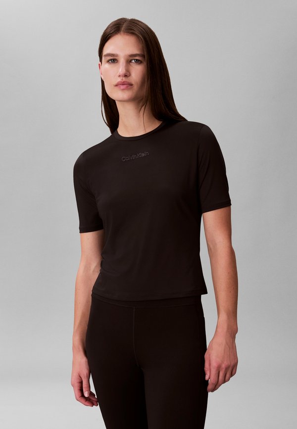 Calvin Klein ICON SPORT ACTIVE TEE - Print T-shirt - black