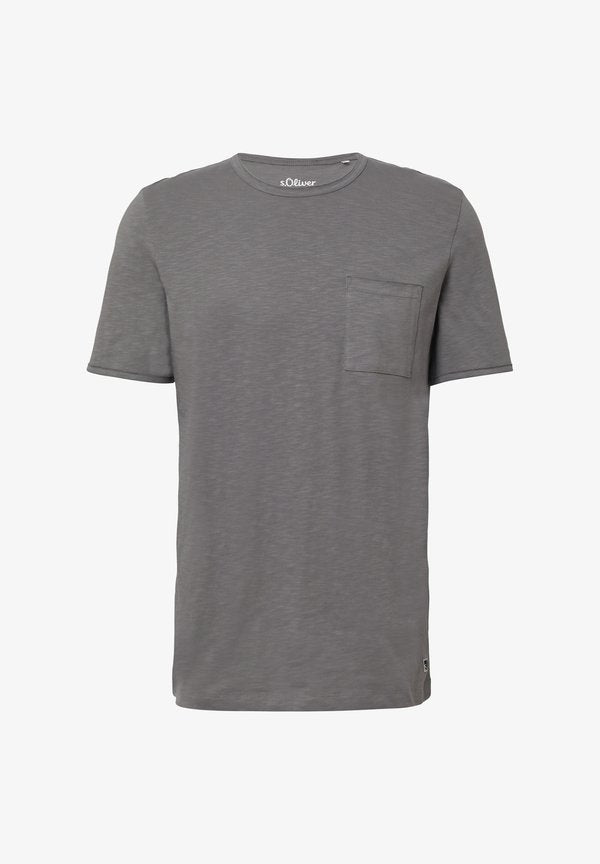 s.Oliver FLAMM UND OFFENEN KANTEN - Basic T-shirt - grau meliert