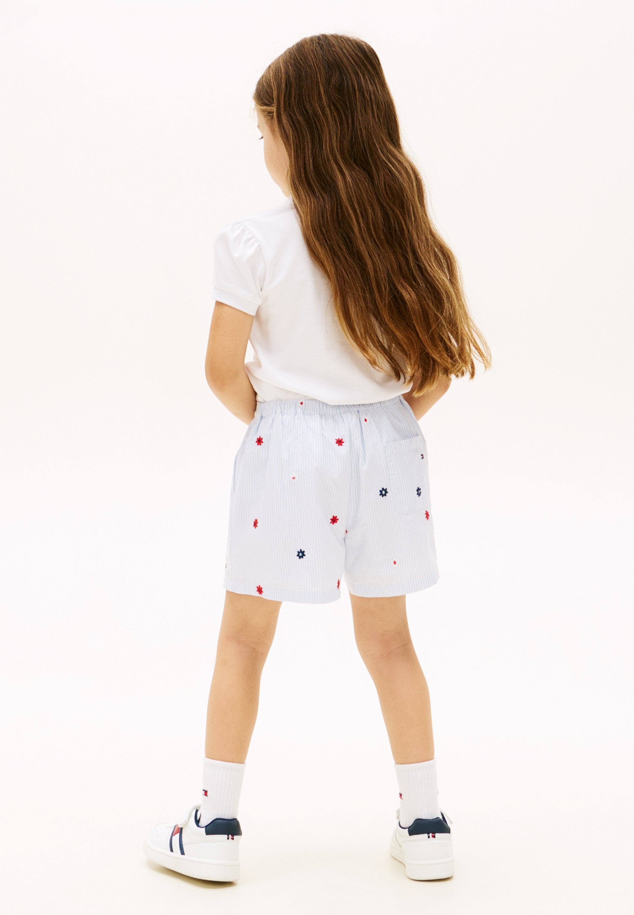 FLORAL EMBROIDERY WIDE LEG SHORTS Media 4