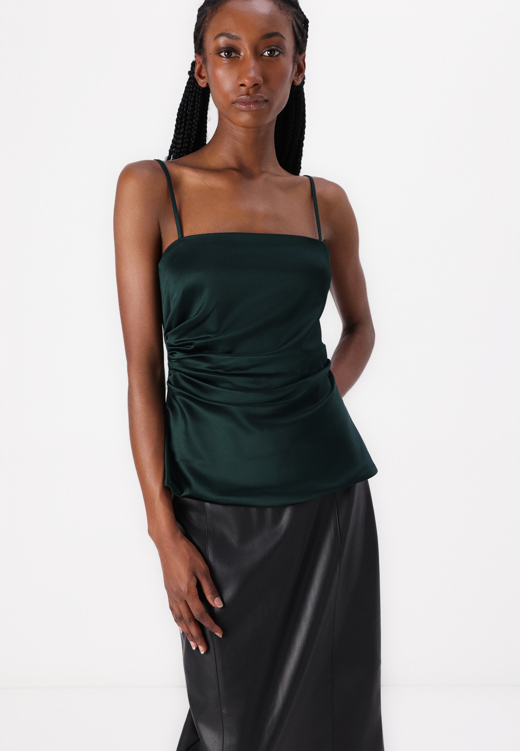 Abercrombie & Fitch Long-Length Satin Tube Top