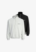 Jack & Jones 2ER PACK - Sweatshirt - schwarz   hellgrau