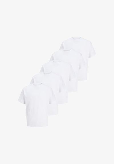 Jack & Jones JACK & JONES 5PACK - Basic T-shirt - weiß