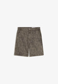Bershka PRINT - Denim shorts - dark grey