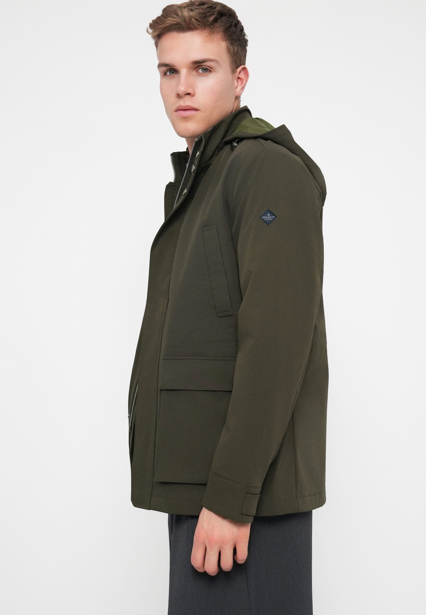 Hackett London HOODED CARCOAT