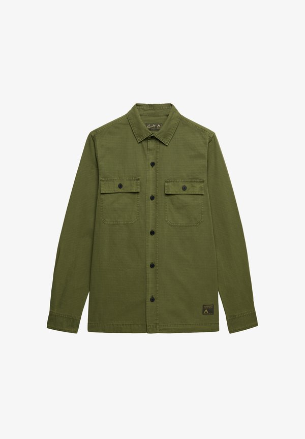 Superdry & Co MILITARY LONG SLEEVE - Shirt - olive khaki