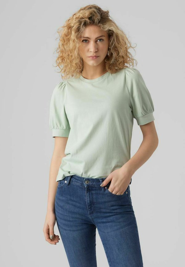 Vero Moda AWKERRY - Basic T-shirt - silt green