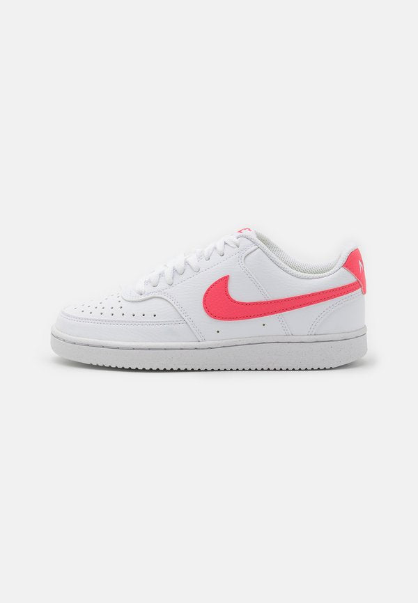 Nike Sportswear COURT VISION - Trainers - white/sea coral/volt black