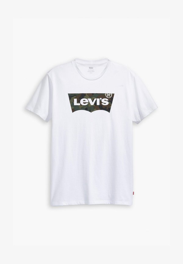 Levi's® HOUSEMARK GRAPHIC TEE - Print T-shirt - filll white