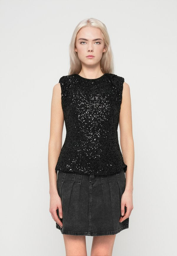 VILA VIKAIYA O NECK SEQUIN