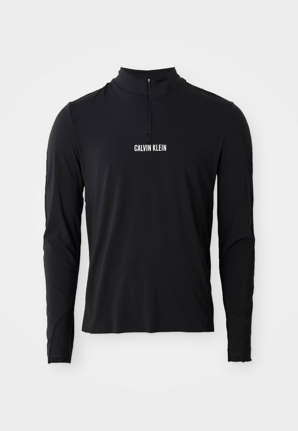 Calvin Klein 1/4 ZIP LS - CK SPORT - Long sleeved top - black