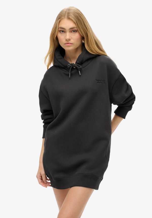 Superdry & Co ESSENTIAL HOODIE - Day dress - bison black