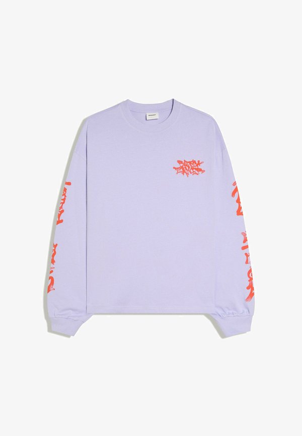 Bershka LONG SLEEVE GRAFITTI - TSHIRT - Long sleeved top - purple