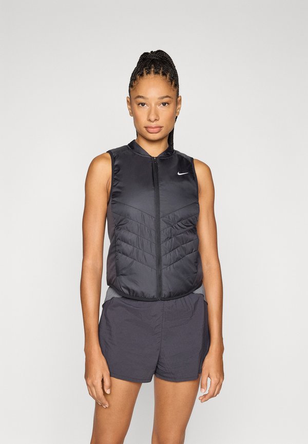 Nike Performance TEMPO VEST - Waistcoat - black/reflective silver-coloured