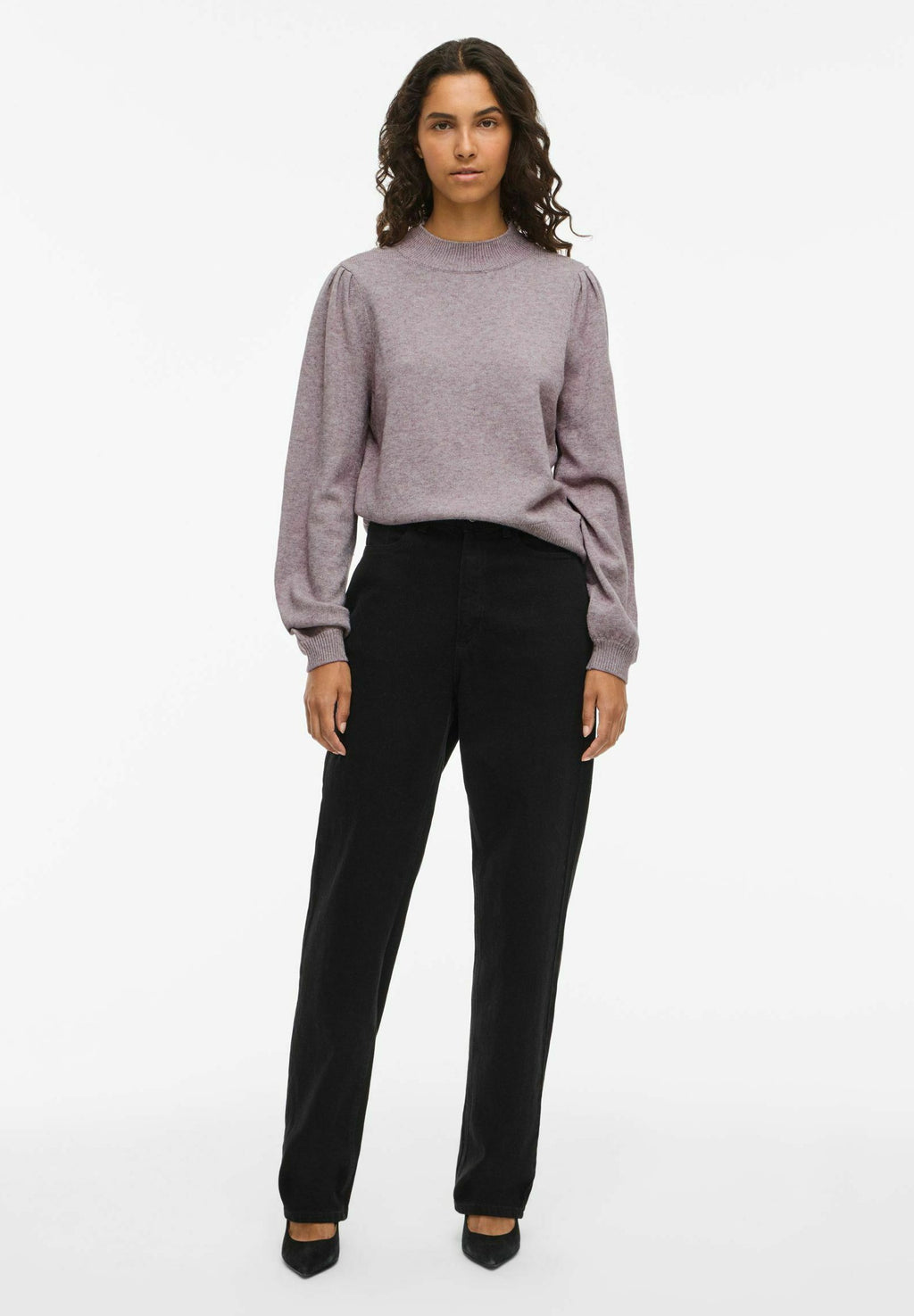 VILA VIRIL TURTLE-NK BALLOON L/S TOP - NOOS