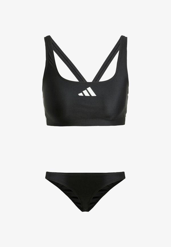 adidas Performance ADIDAS PERFORMANCE 3-STRIPES V-BACK BIKINI SET - Bikini - black white