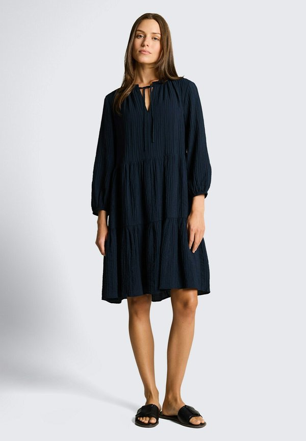TOM TAILOR CRINKLE MIT VOLANTS - Day dress - sky captain blue