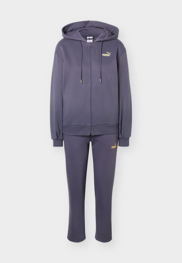 Puma METALLIC HOODED STANDARD SUIT - Tracksuit - inky depths