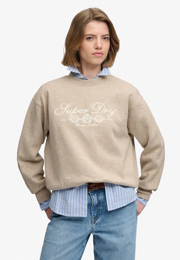 Superdry & Co SUPERDRY COUNTRY CLUB CREW SWEATSHIRT.. - Sweatshirt - oatmilk beige marl