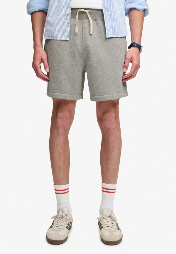 Superdry & Co SUPERDRY MONOGRAM SHORTS. - Tracksuit bottoms - dark vintage grey marl