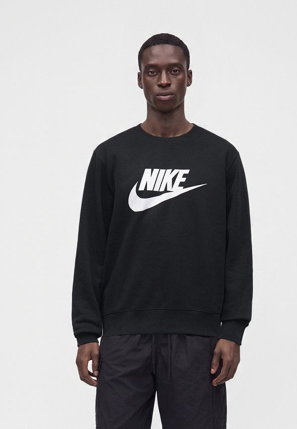 Nike Sportswear M NK CLUB BB GFX CREW - Sweatshirt - black/white