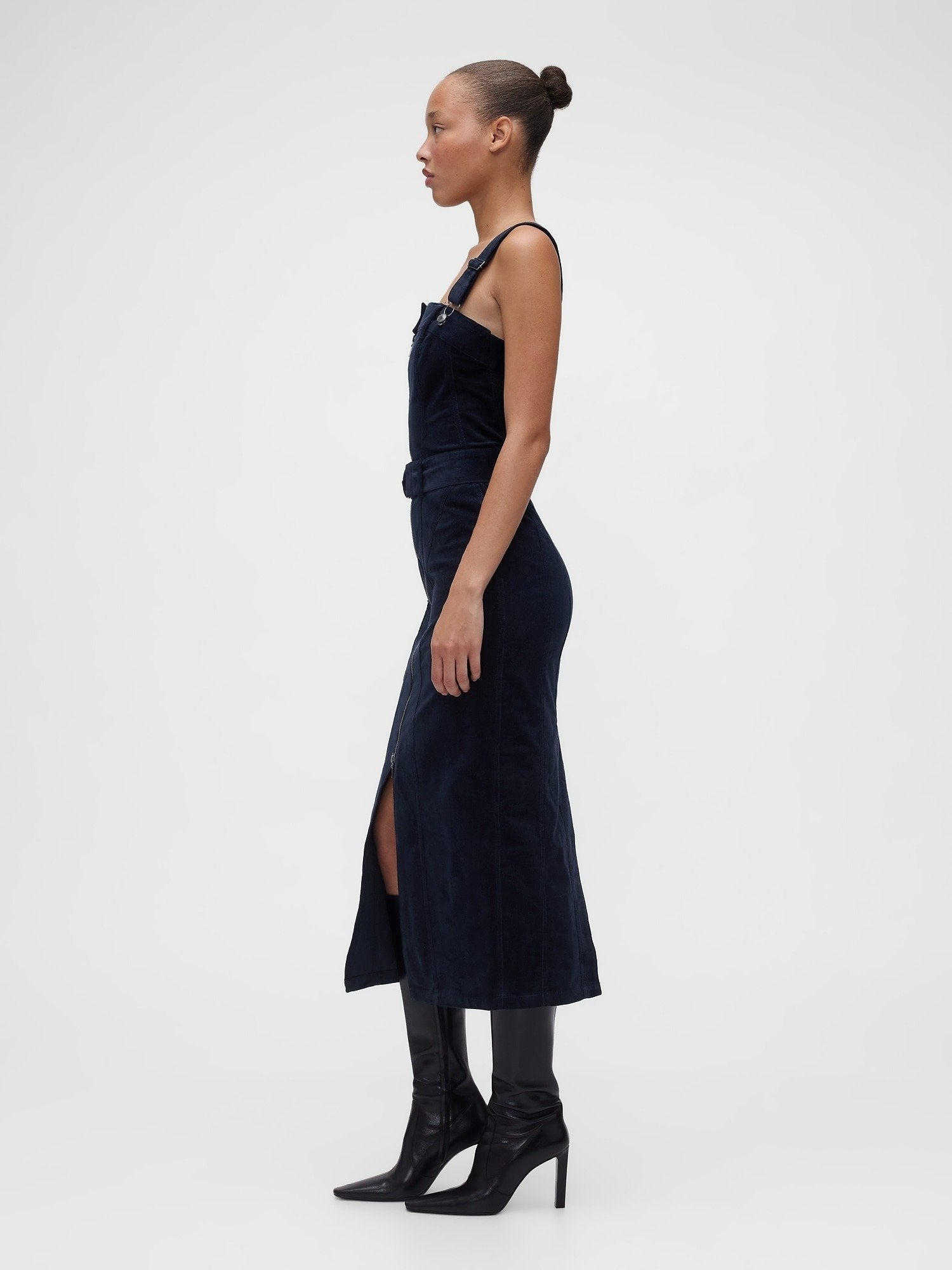 GAP GAPSTUDIO CORDUROY BELTED MIDI DRESS