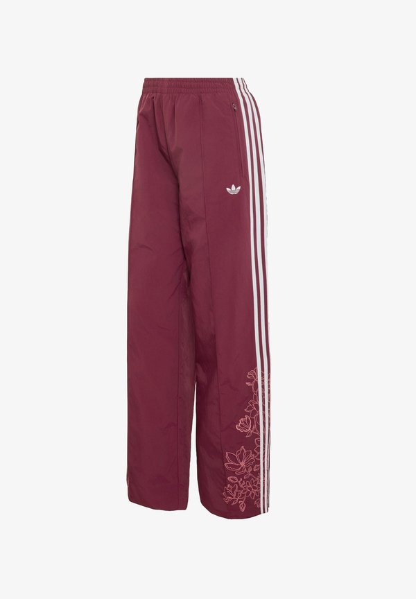 adidas Originals FLORAL GFX FIREBIRD LOOSE TRACK - Tracksuit bottoms - maroon