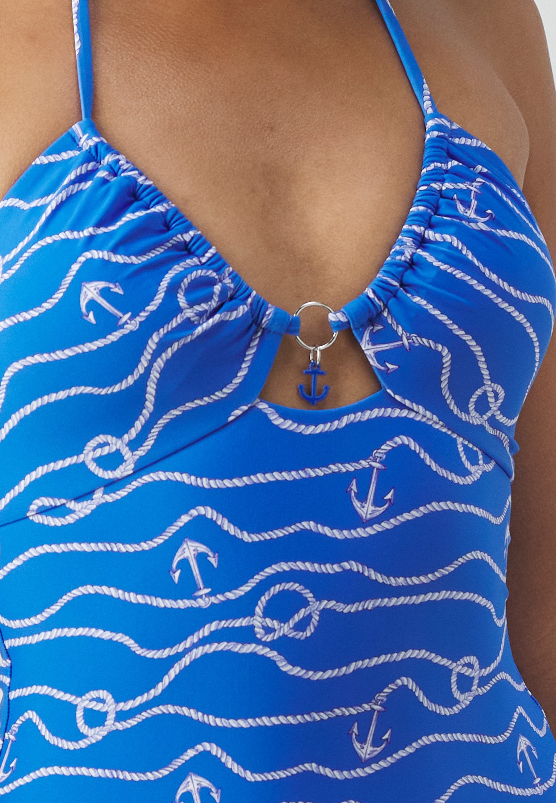 SAIL DRAWSTRING HALTER ONE PIECE Media 7