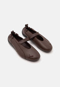 Puma SPEEDCAT BALLET FLEUR - Ankle strap ballerina shoes - chestnut brown/black